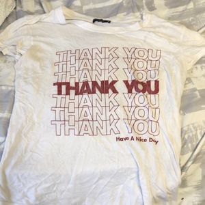 Brandy Melville thank you t shirt